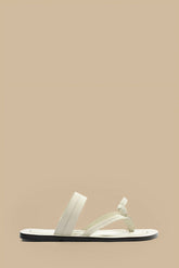 Ivory Tie Flat Sandal - FARM Rio IVORY