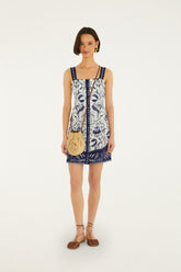 Off-White Nina Euroflax Premium Linen Mini Dress - FARM Rio NINA OFF-WHITE