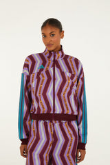 Zig Zag Stripes Lilac Adidas Tiro Jacket - FARM Rio ZIG ZAG STRIPES LILAC
