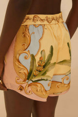 Multicolor Banana Royalty Kaleidoscope Shorts - FARM Rio BANANA ROYALTY KALENDOSCOPE MULTICOLOR
