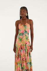 Soft Pink Pool Time Ruched Sleeveless Midi Dress - FARM Rio POOL TIME SOFT PINK
