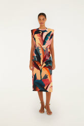 Multicolor Atlantic Rainforest Organic Cotton T-Shirt Midi Dress - FARM Rio ATLANTIC RAINFOREST MULTICOLOR