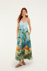 Multicolor Rio Mosaic Sweetheart Neck Maxi Dress - FARM Rio RIO MOSAIC MULTICOLOR