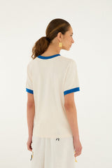 Off-White Beer Cap Organic Cotton Baby T-Shirt - FARM Rio OFF-WHITE