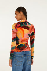Multicolor Atlantic Rainforest Jersey Blouse - FARM Rio ATLANTIC RAINFOREST MULTICOLOR