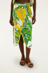Off-White Amazon Graphic Midi Skirt - FARM Rio GRAPHIC AMAZON OFF-WHITE