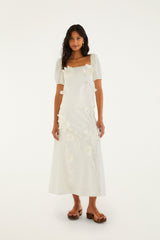 Off-White 3d Flowers Midi Skirt - FARM Rio OFF-WHITE