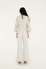 Twill Fringe Pocket Pants - FARM Rio DENIM