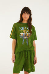Green Brasil Samba Lace Shorts - FARM Rio GREEN
