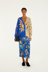 Mixed Mystical Sun Buttoned Knit Cardigan - FARM Rio MYSTICAL BLUE