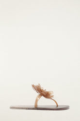 Caramel Jelly Flower Flat Sandal - FARM Rio TOFFEE AND WALNUT