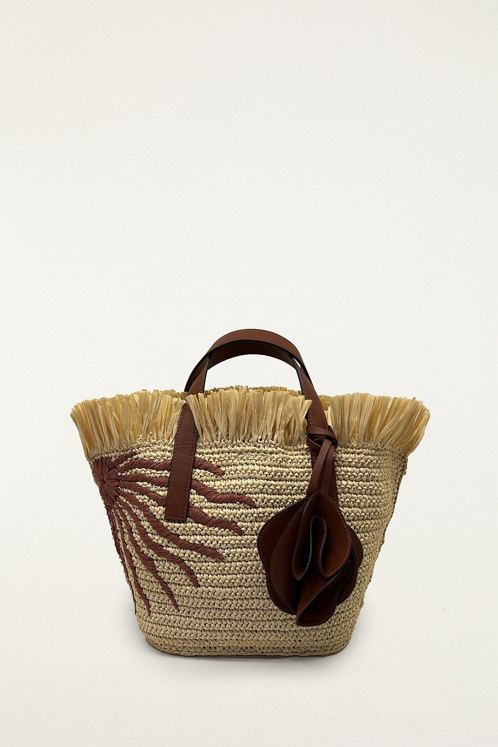Printed Raffia Mini Basket Bag - FARM Rio SUN