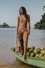 Multicolor Floraline Sarong - FARM Rio FLORALINE CREAM