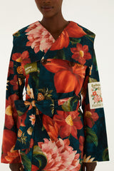 Wild Flower Tench Coat - FARM Rio WILD FLOWER NAVY BLUE