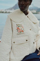 Lotus Quilted Jacket - FARM Rio EDENS BLOOM LIGHT PINK