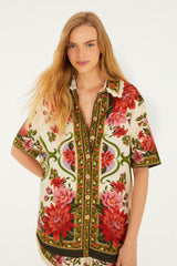 Sand Wonder Rio Crochet Lenzing Ecovero Euroflax Unisex Shirt - FARM Rio WONDER RIO SAND
