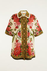 Sand Wonder Rio Crochet Lenzing Ecovero Euroflax Unisex Shirt - FARM Rio WONDER RIO SAND