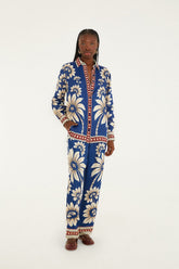 Blue Luna Lenzing Ecovero Viscose Pajama Pants - FARM Rio LUNA BLUE