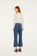 Denim Cornely Embroidered Cropped Pants - FARM Rio DENIM