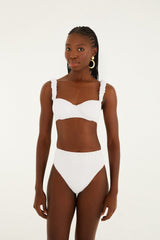 White Gerbera Daisy Underwire Bikini Top - FARM Rio GERBERA DAISY WHITE