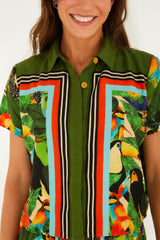 Bird Leaves Shirt - FARM Rio BIRD LEAVES SAND