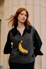 Grey Banana Da Terra Knit Vest - FARM Rio GREY