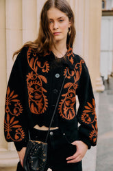 Cornely Ainika Knit Cardigan - FARM Rio CORNELY AINIKA BLACK