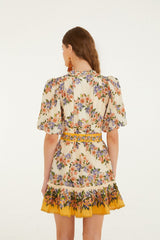 Sand Hilo Stripes Mini Dress - FARM Rio HILO STRIPES SAND