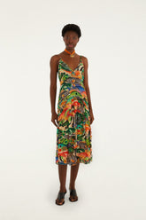 Multicolor Fish Sea Sleeveless Midi Dress - FARM Rio FISH SEA MULTICOLOR