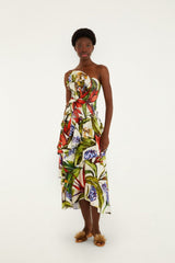 Sand Florart Strapless Maxi Dress - FARM Rio FLORART SAND