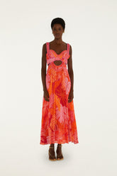 Multicolor Delicate Forest Cut-Out Maxi Dress - FARM Rio DELICATE FOREST MULTICOLOR