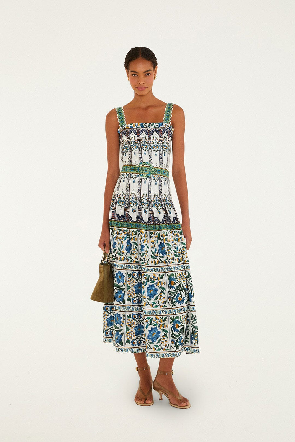 Off-White Manoela Belted Lenzing Ecovero Euroflax Maxi Dress - FARM Rio MANOELA OFF-WHITE