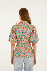 Off-White Peasant Floral Butterflies Organic Cotton Blouse - FARM Rio PEASANT FLORAL OFF-WHITE