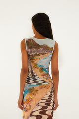 Multicolor Copacabana Beach Sleeveless Blouse - FARM Rio COPACABANA BEACH MULTICOLOR