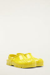 Yellow Monstera Slingback Rain Clog - FARM Rio LIME