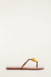 Shell Flat Sandal - FARM Rio CUOIO