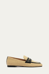 Raffia Loafer - FARM Rio BLACK + NATURAL