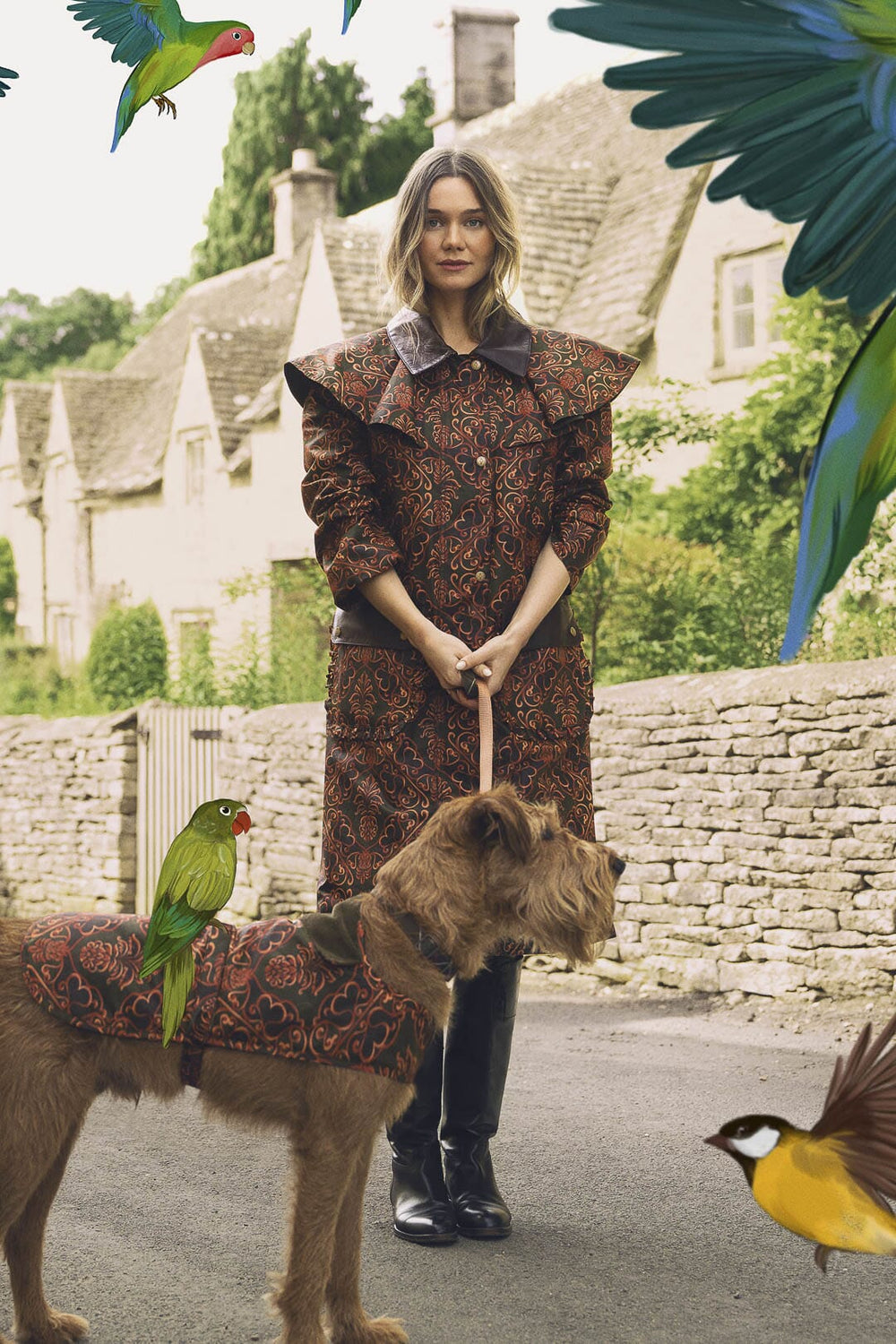 Luana Waxed Jacket - FARM Rio ROYAL PINEAPLE GREEN