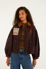 Burgundy Bow Jacket - FARM Rio BURGUNDY
