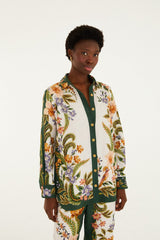Sand Nature Collared Buttoned Shirt - FARM Rio NATURE SAND