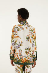 Sand Nature Collared Buttoned Shirt - FARM Rio NATURE SAND