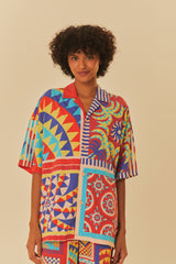 Adidas Farm Solar Kaleidoscope Blue Top - FARM Rio BLUE
