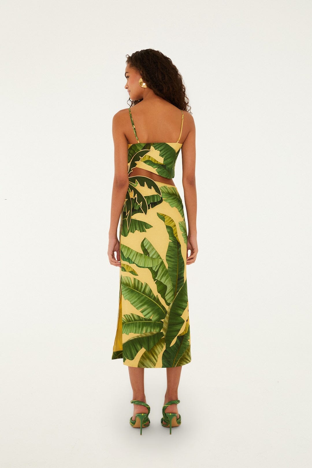 Soft Yellow Banana Leaves Maxi Dress - FARM Rio FRUIT BANANA LEAVES SOFT YELLOW