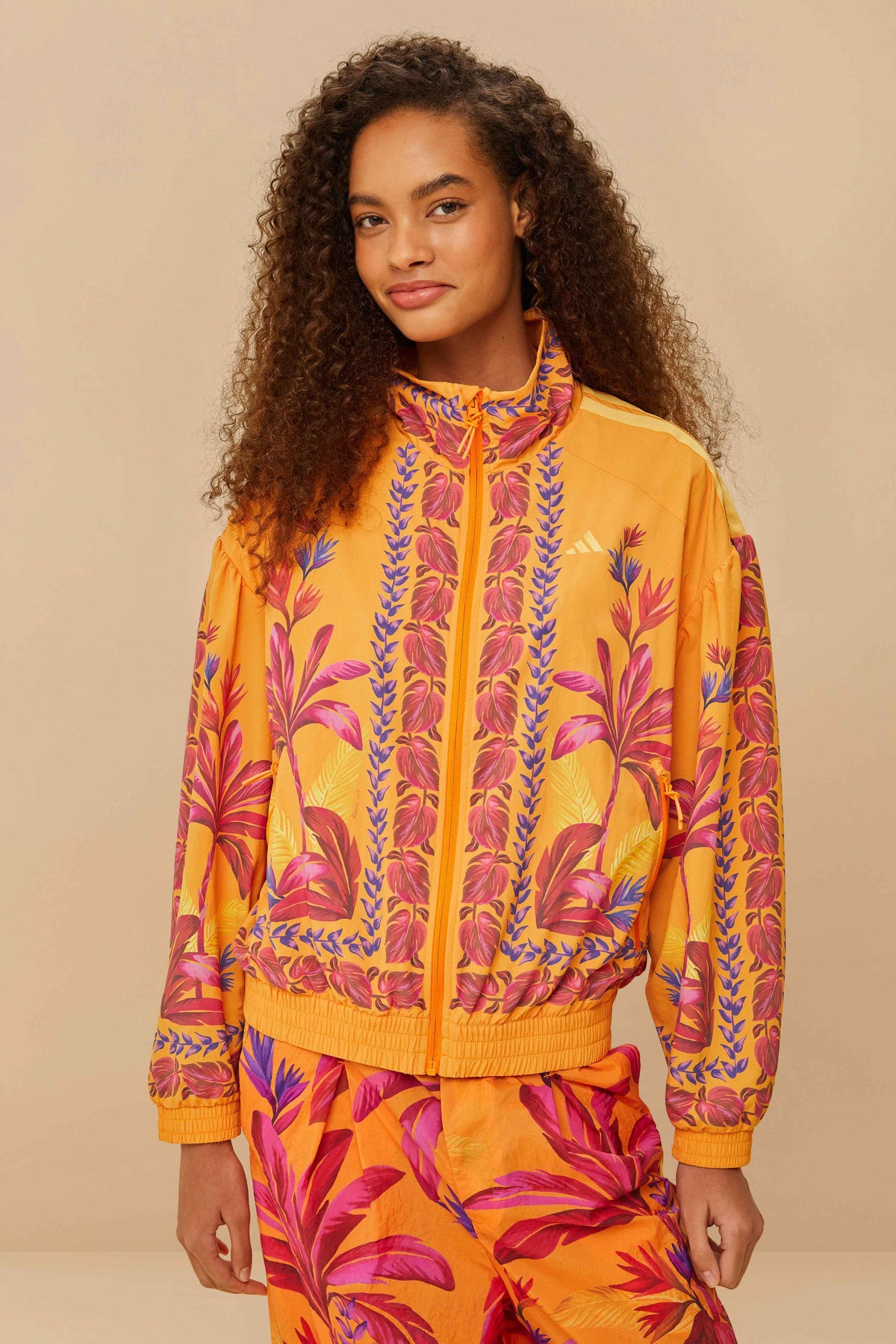 Adidas Tropical Breeze Bright Orange Jacket - FARM Rio ORANGE