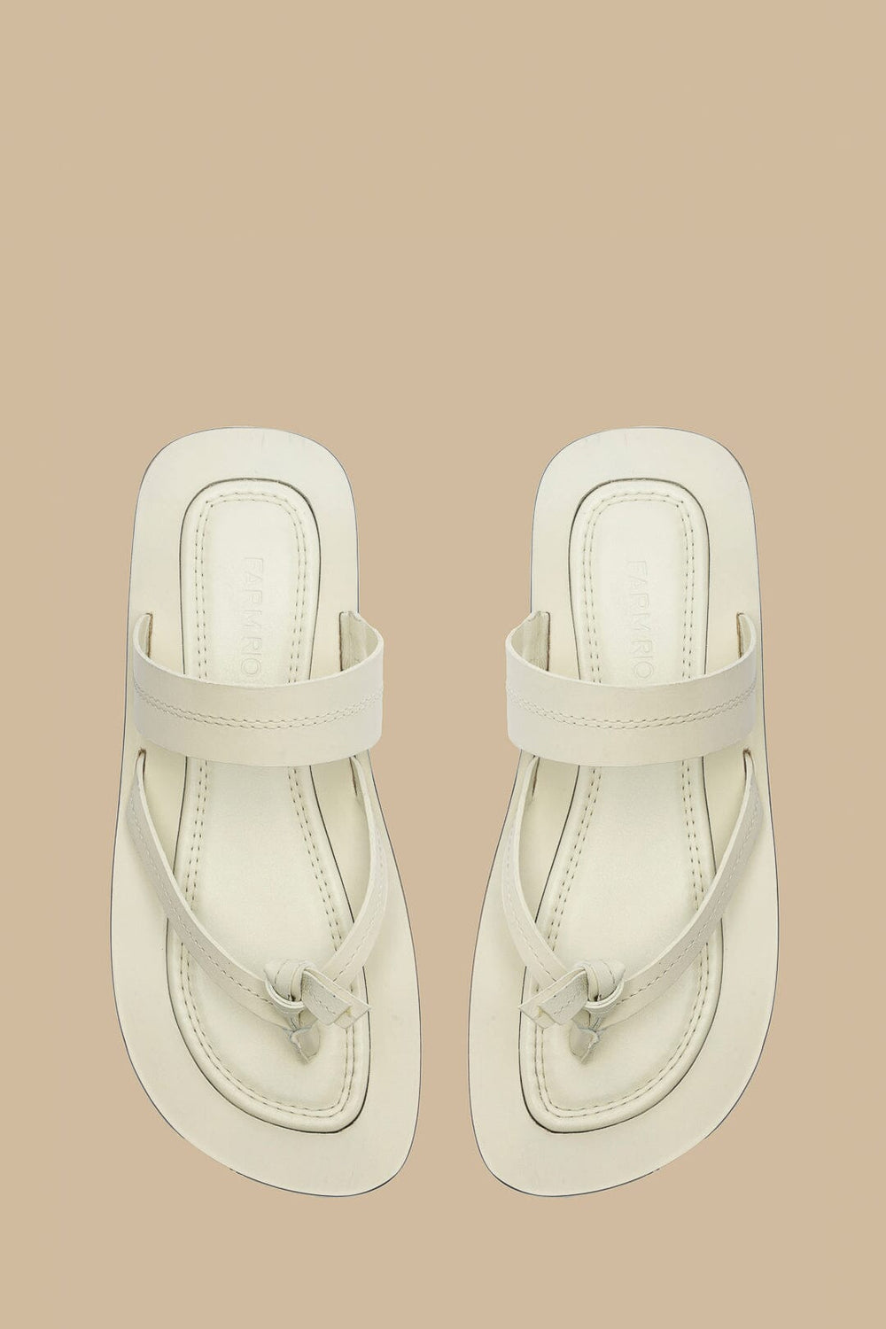 Ivory Tie Flat Sandal - FARM Rio IVORY