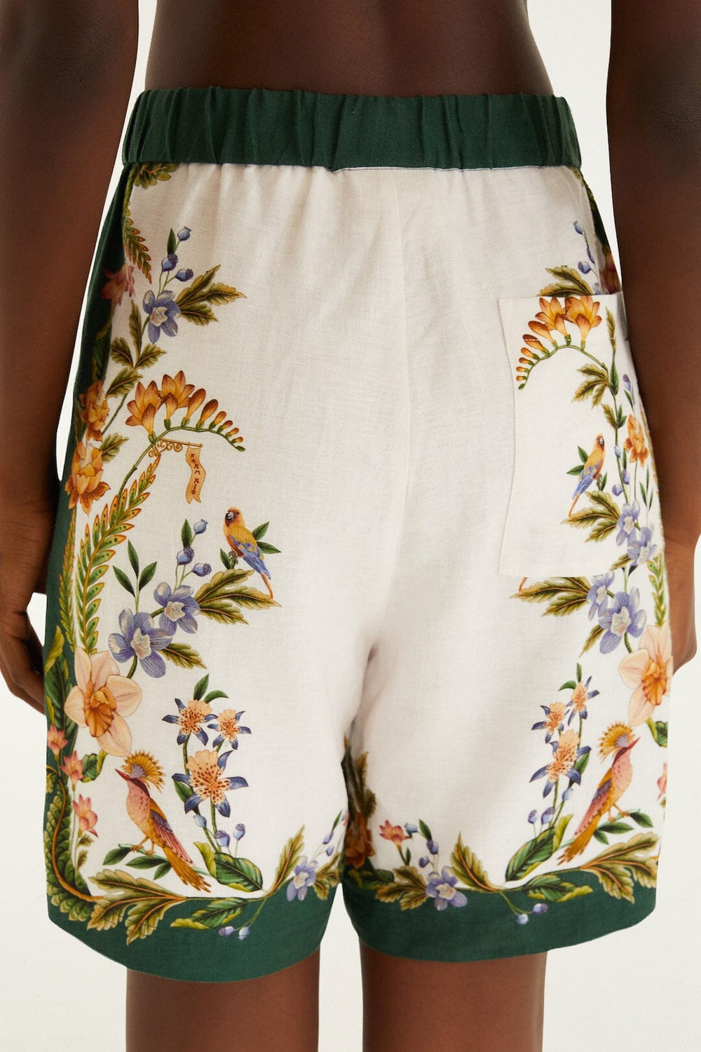 Off-White Nature Lenzing Ecovero Euroflax Shorts - FARM Rio NATURE SAND