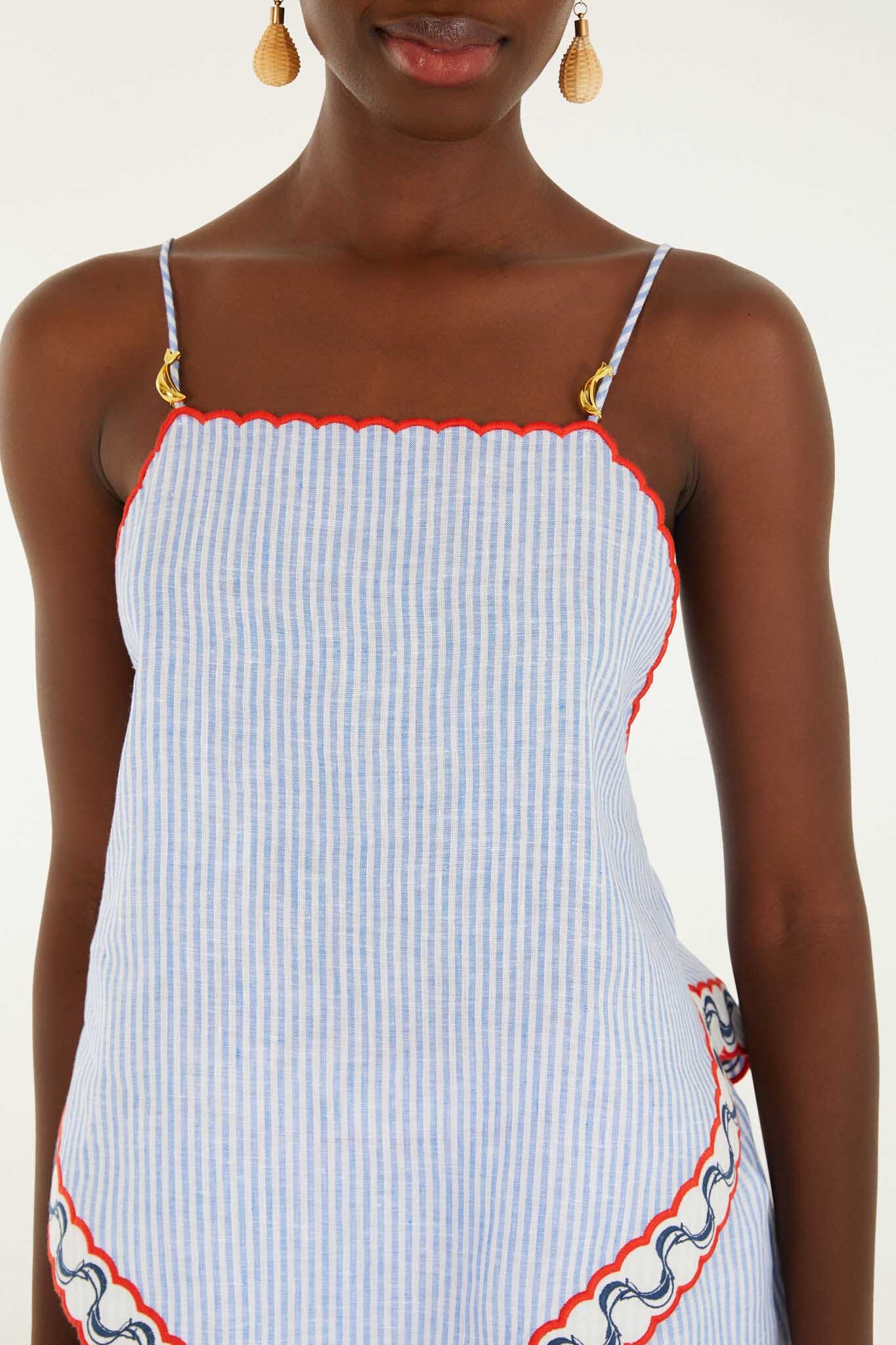 Blouse With Embroidery Detail - FARM Rio PEIXE COPA