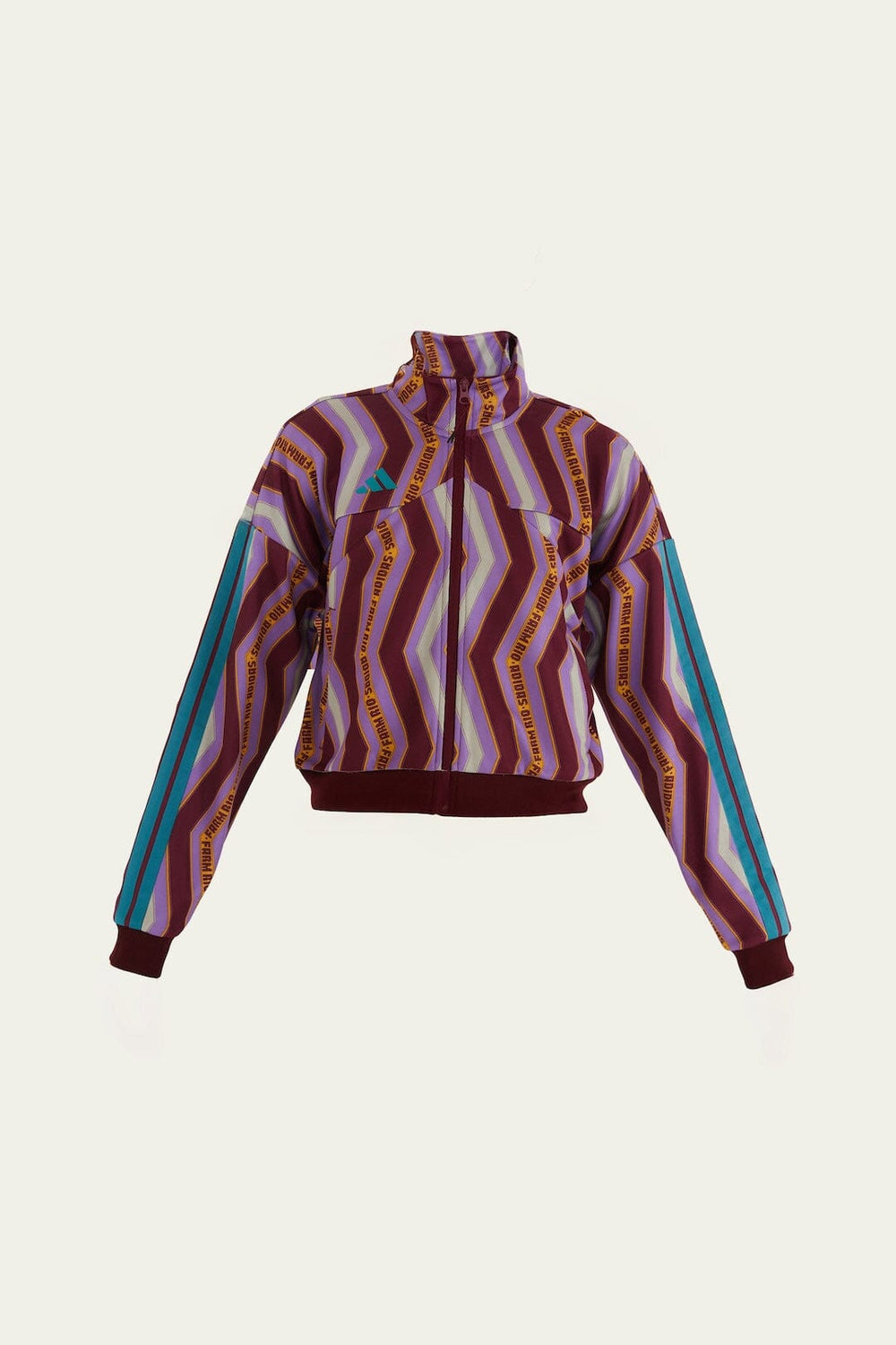 Zig Zag Stripes Lilac Adidas Tiro Jacket - FARM Rio ZIG ZAG STRIPES LILAC