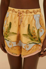 Multicolor Banana Royalty Kaleidoscope Shorts - FARM Rio BANANA ROYALTY KALENDOSCOPE MULTICOLOR