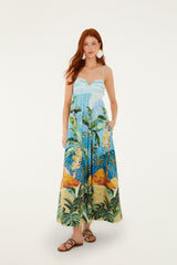 Multicolor Rio Mosaic Sweetheart Neck Maxi Dress - FARM Rio RIO MOSAIC MULTICOLOR